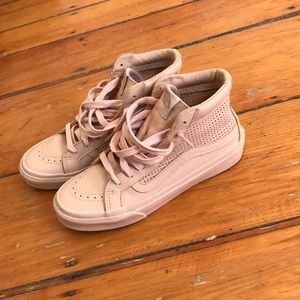 Blush Pink Leather Vans